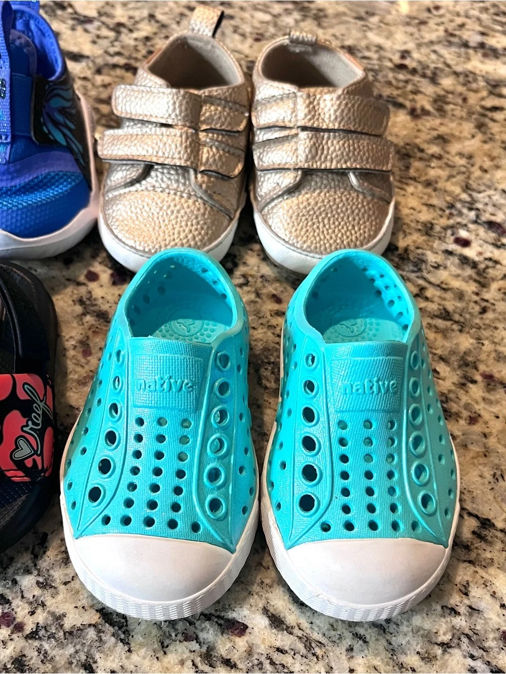 Baby Girl Shoe Bundle Size 3 Toddler Crocs Nike Native Reef